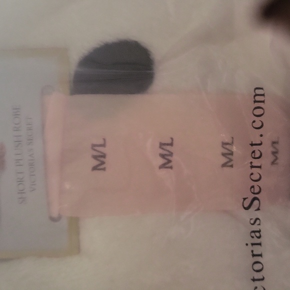 Victoria secret short white Black robe bagged tagged 💖 Med / Large Last One - Picture 3 of 6